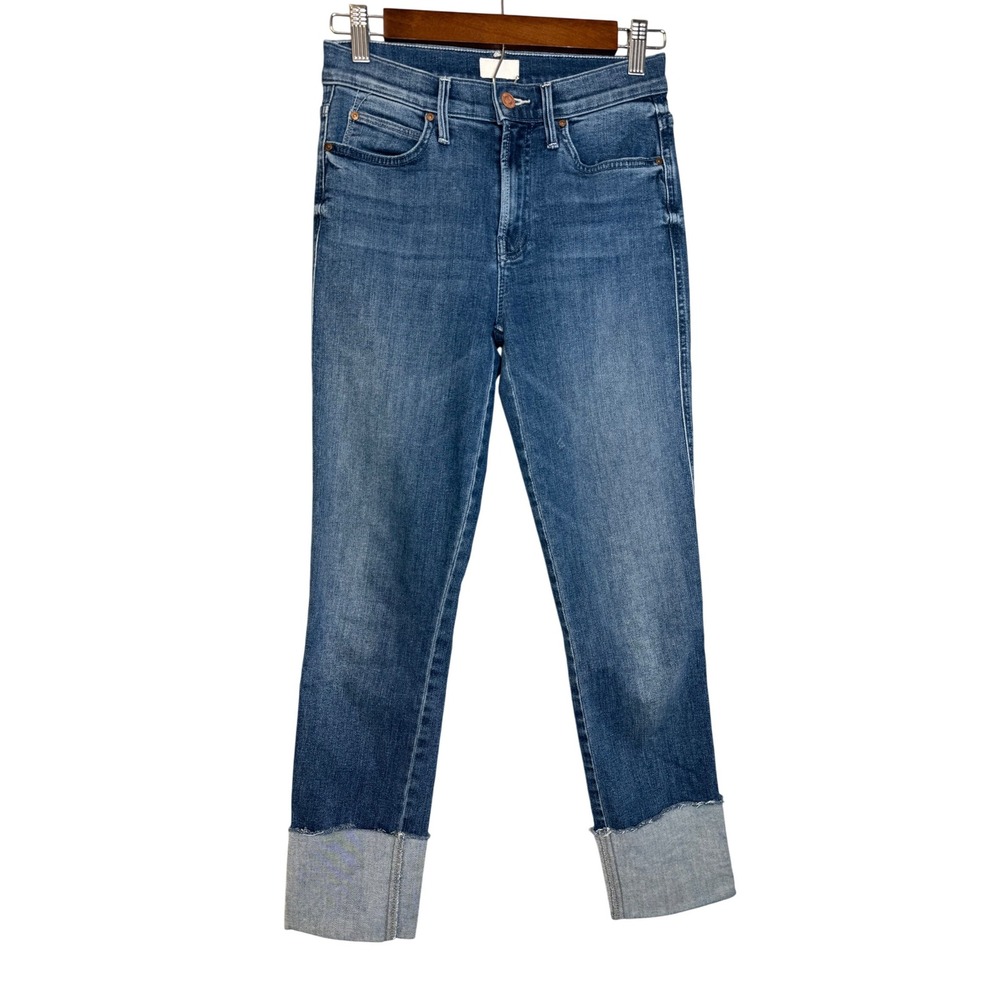 MOTHER The Pony Boy Ankle Fray Groovin Denim Jeans Women's Size 25 Casual EUC